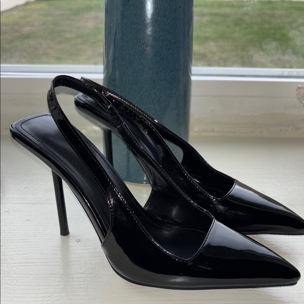 Elegant Black Slingback Heels